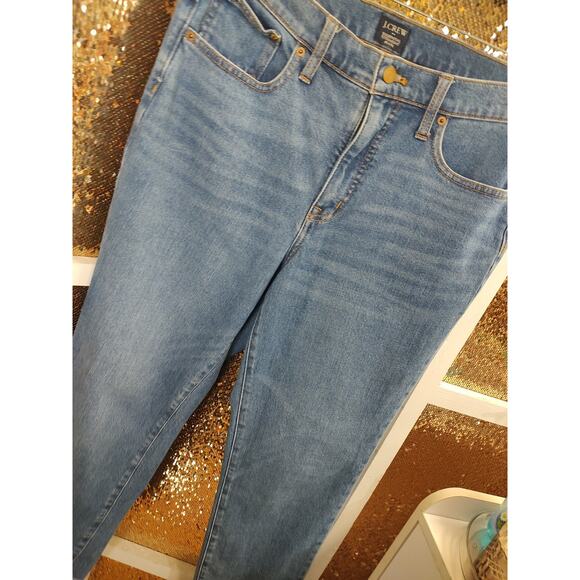 J. Crew Women's Jeans Size 30 Essential Straight Jean Medium Wash Cropped - Picture 5 of 12